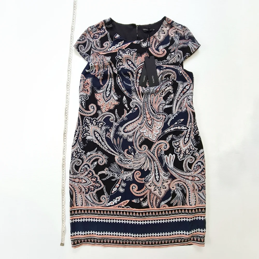 Tokito Paisley Shift Mini Dress Size AU 10 BRAND NEW - Picture 4 of 9
